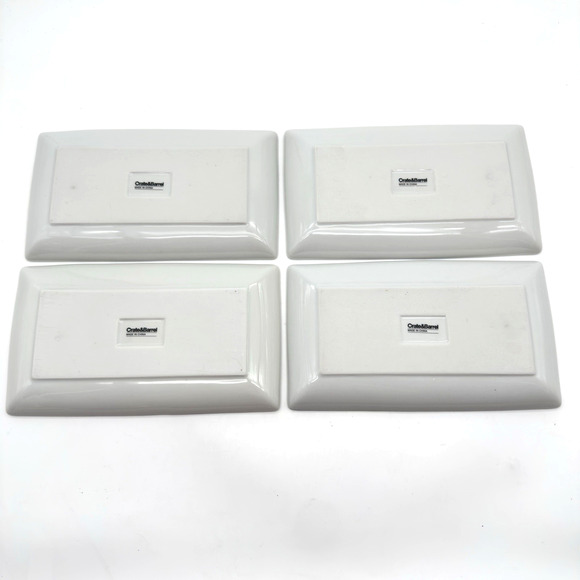 CRATE & BARREL Snack Appetizer Plates Set of 4 Apps Sweet Sour Spicy Salty - Picture 3 of 7